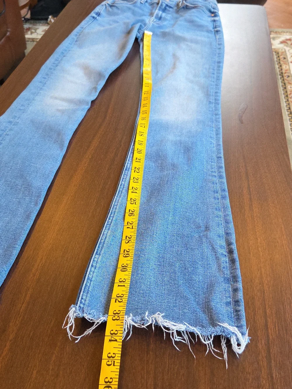 MOTHER Jeans The Runaway Fray High Rise Bootcut Monkey In The Middle Size 26 - Picture 7 of 15